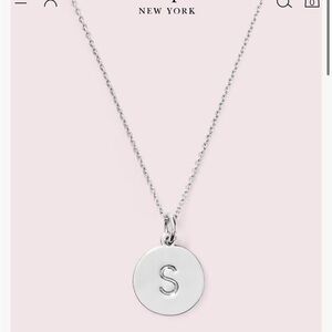 Kate Spade Silver Initial Necklace
